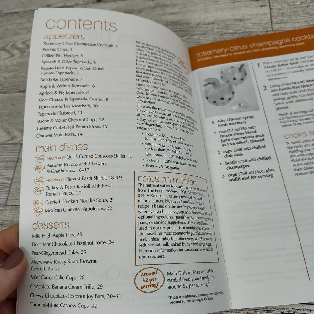 Pampered Chef Seasons‎ Best Cookbook 2011 Booklet Fall/Winter Edition Recipes